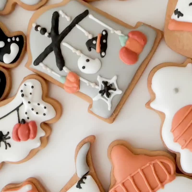 万圣节宝宝糖霜收涎饼干 - 手工饼干 - 新鲜食材 