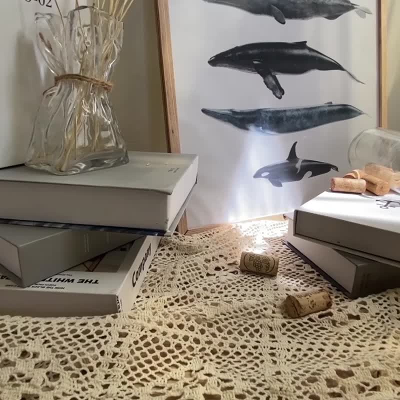 海洋歌颂者 - 鲸鱼挂画/蓝鲸/海洋精灵/宁静海洋/菠萝选画所 - 海报/装饰画/版画 - 棉 多色