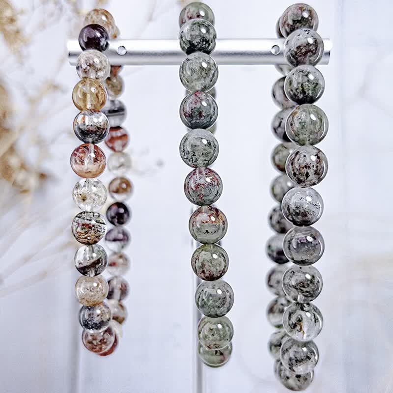 【幽灵系列水晶】半盆/翠绿/四季彩 幽灵水晶手链手串手珠 可挑款 - 手链/手环 - 水晶 多色