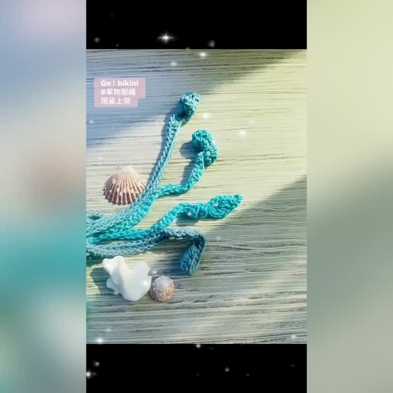 革物制织 手织比基尼_双层罩杯_碧海蓝天_意大利百分百纯棉 - 女装泳衣/比基尼 - 棉 