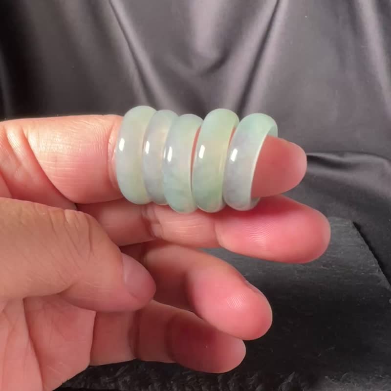 湖泊 | 冰种蓝水玉圈戒 - 戒指 - 玉石 