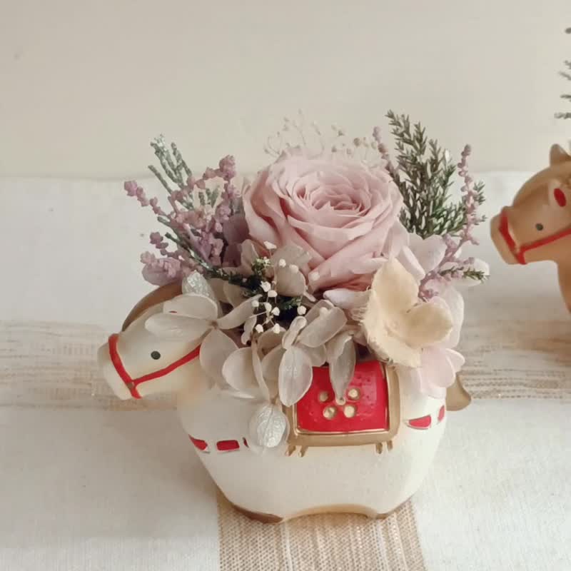 马上有钱开运盆花  马年春节礼盒情人节花束生日开幕求婚告白礼物 - 干燥花/捧花 - 植物．花 多色