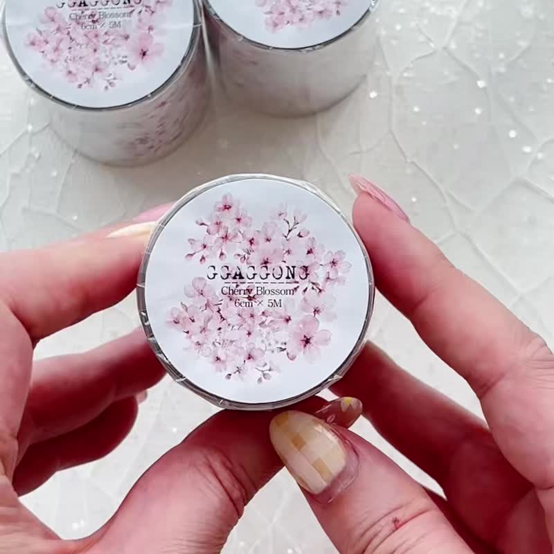 樱花 PET 胶带 - 局部烫金 - 纸胶带 - 其他材质 