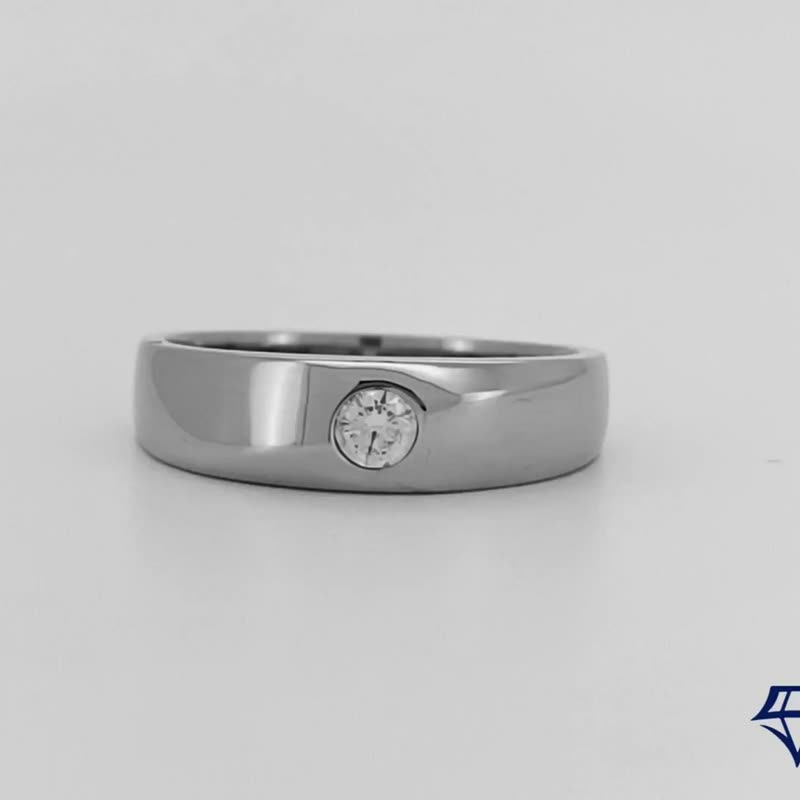 莫桑石 莫桑钻 20分摩登男仕钻戒 台北门市 定制化订制白 - 戒指 - 其他材质 