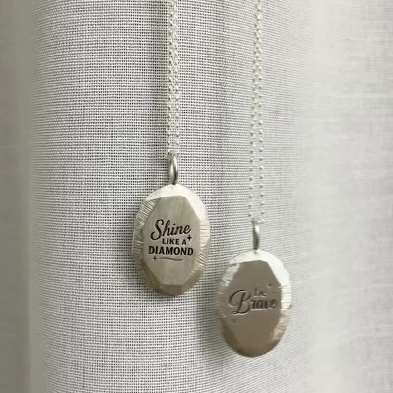 信念宣言 925纯银项链 - 项链 - 纯银 银色