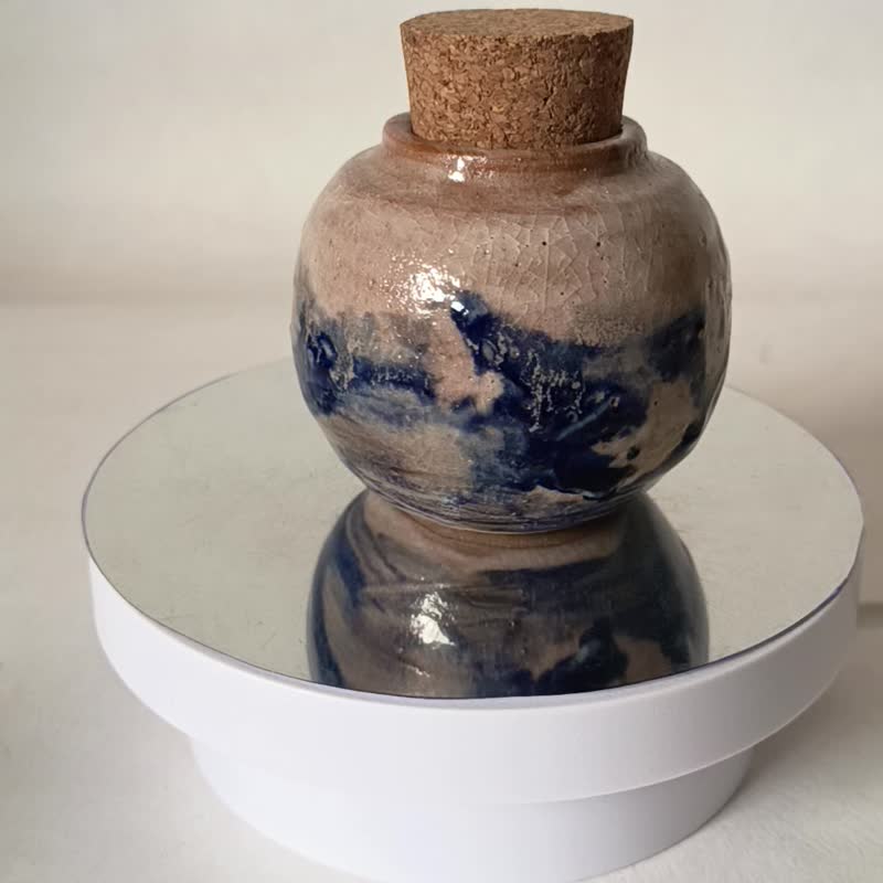 茶席上的小茶仓茶罐香罐香瓶小花器收纳陈炫亨手拉胚 - 茶具/茶杯 - 陶 多色