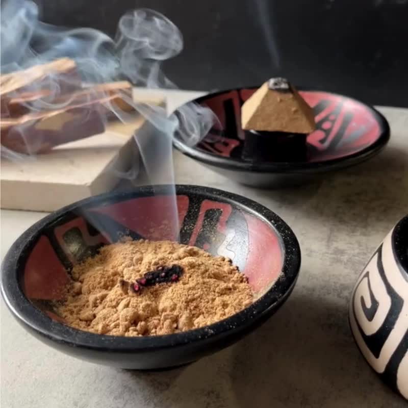 秘鲁进口 圣木棍专用手工陶土香盘 圣木盘 圣木香炉 圣木香台 - 香薰/精油/线香 - 其他材质 咖啡色