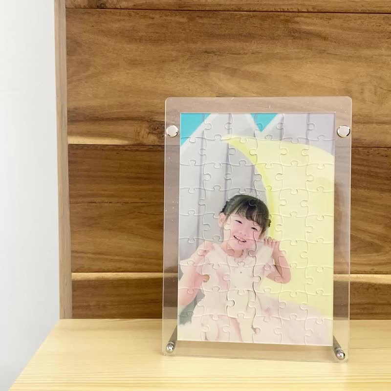 【创意礼物】定制化相片相框 生日礼物订制拼图 亚克力拼图 - 画框/相框 - 压克力 白色