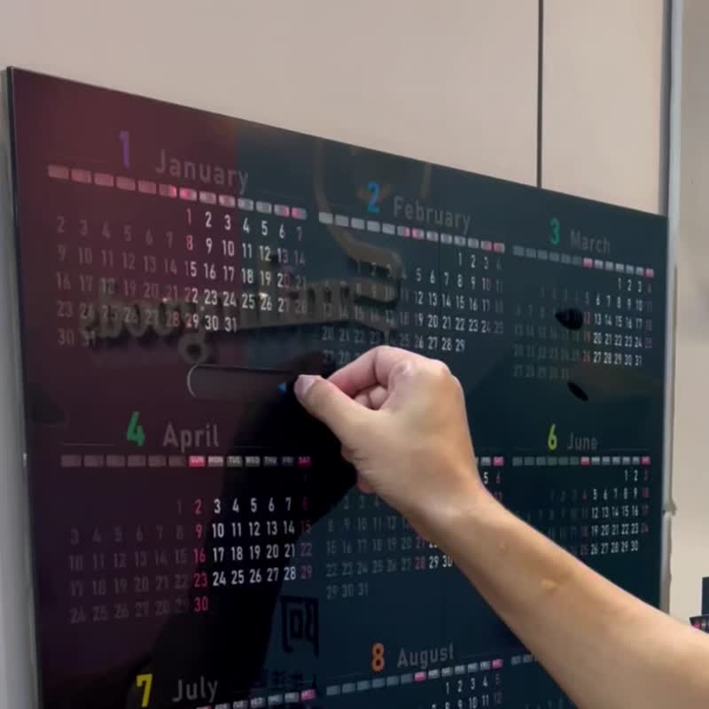 O'day万年挂历 | 日期前置无框款 | 年历 - 墙贴/壁贴 - 塑料 黑色