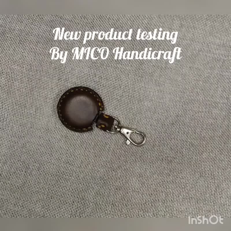 MICO手缝皮革易拉扣/伸缩扣/伸缩扣,请配合/工作证/悠游卡套使用 - 证件套/卡套 - 真皮 咖啡色
