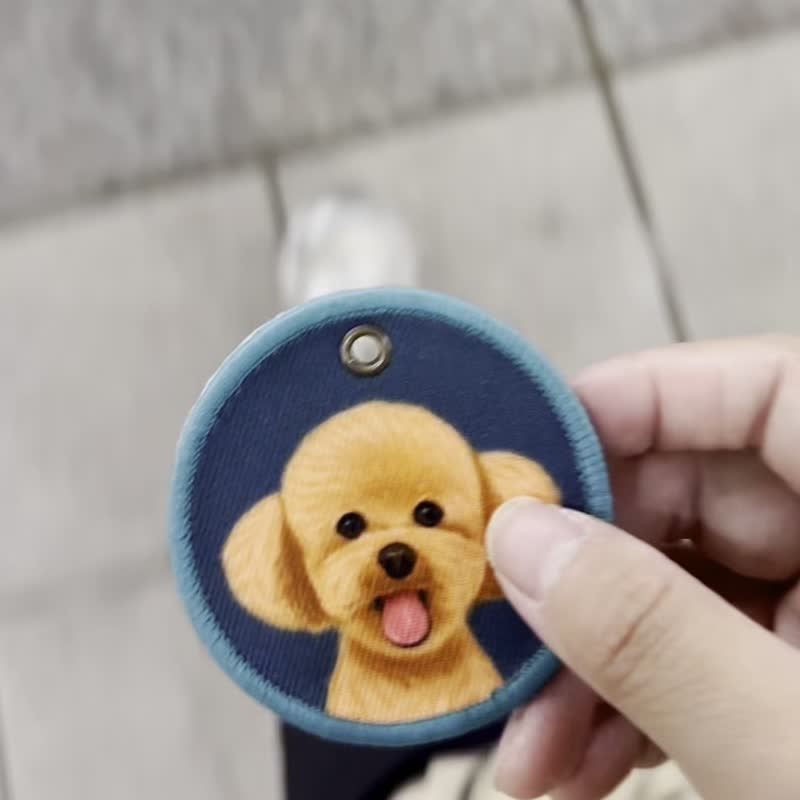 Q毛 钥匙圈 布章钥匙圈 白博美 博美 悠游卡 悠游卡钥匙圈 狗狗 - 吊饰 - 其他材质 卡其色