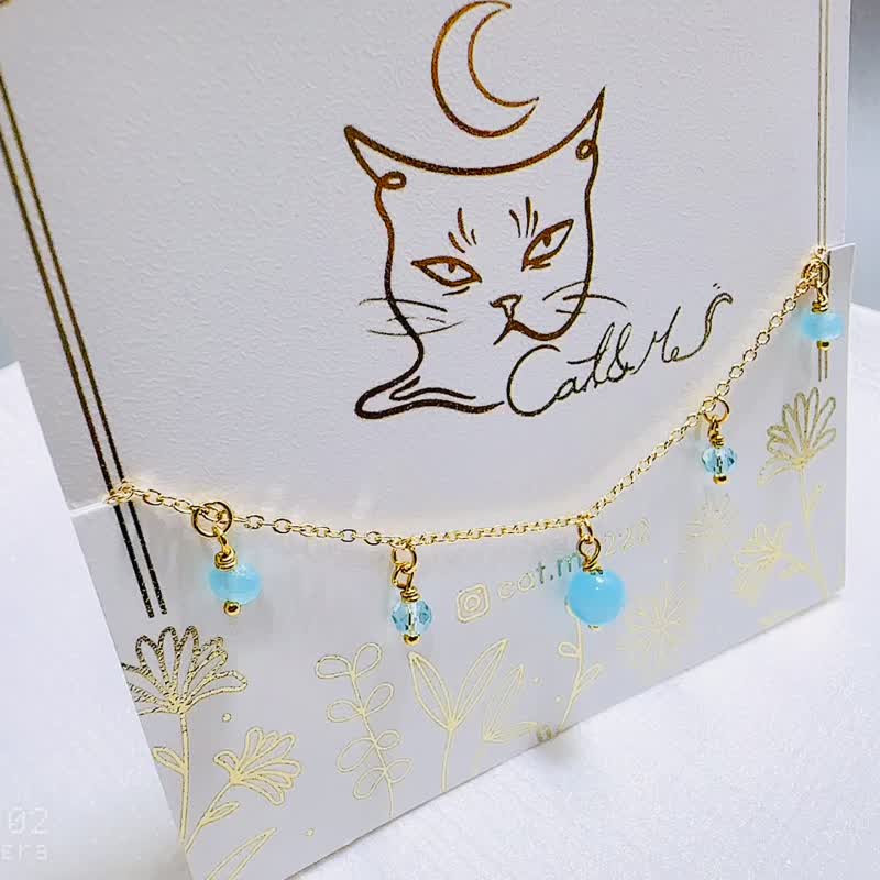 十二星座【水蓝之梦手链】_天蝎座x射手座_ - 手链/手环 - 铜/黄铜 蓝色