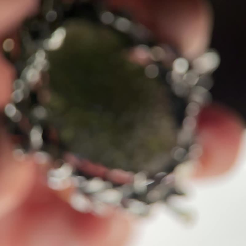 Moldavite / 捷克陨石 / 苍柏 - 项链 - 半宝石 绿色