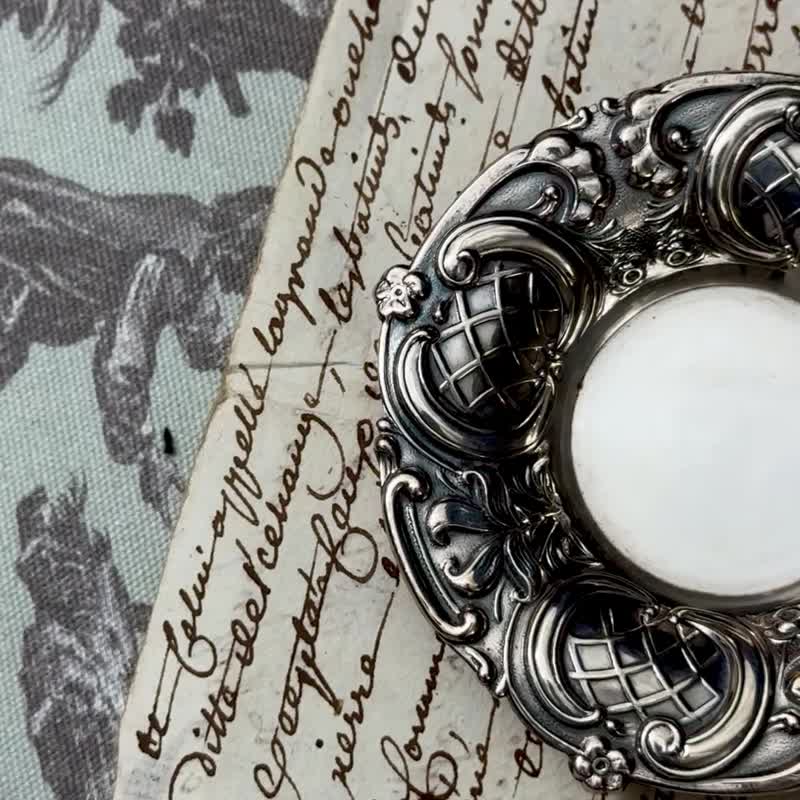 50753-绝美古董雕花纯银盘 - 收纳用品 - 纯银 