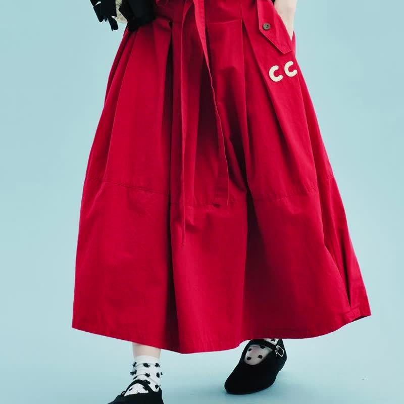 黑色拼接灯笼袖白点点上衣 - 女装 T 恤 - 棉 黑色