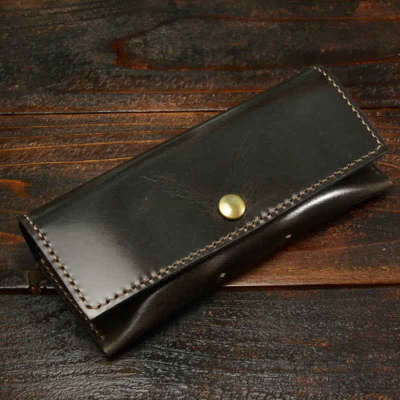 【意大利皮革】Ibiza x 小牛麂皮眼镜盒 石墨灰 x 海军蓝 - 眼镜/眼镜框 - 真皮 咖啡色