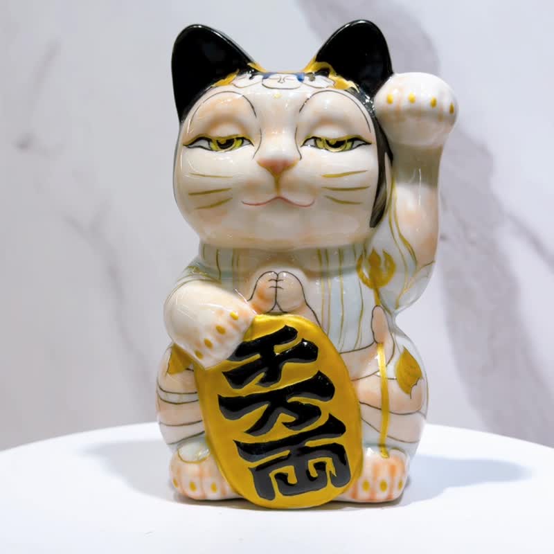 【观福千愿】日本清水烧招财猫 | 仫绘 - 千手观音 - 摆饰 - 瓷 多色