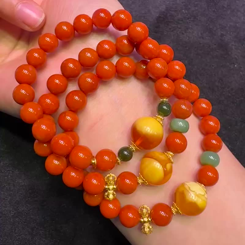 秒杀价 精品高品质川料南红玛瑙单圈手链  油润感十足 - 手链/手环 - 水晶 