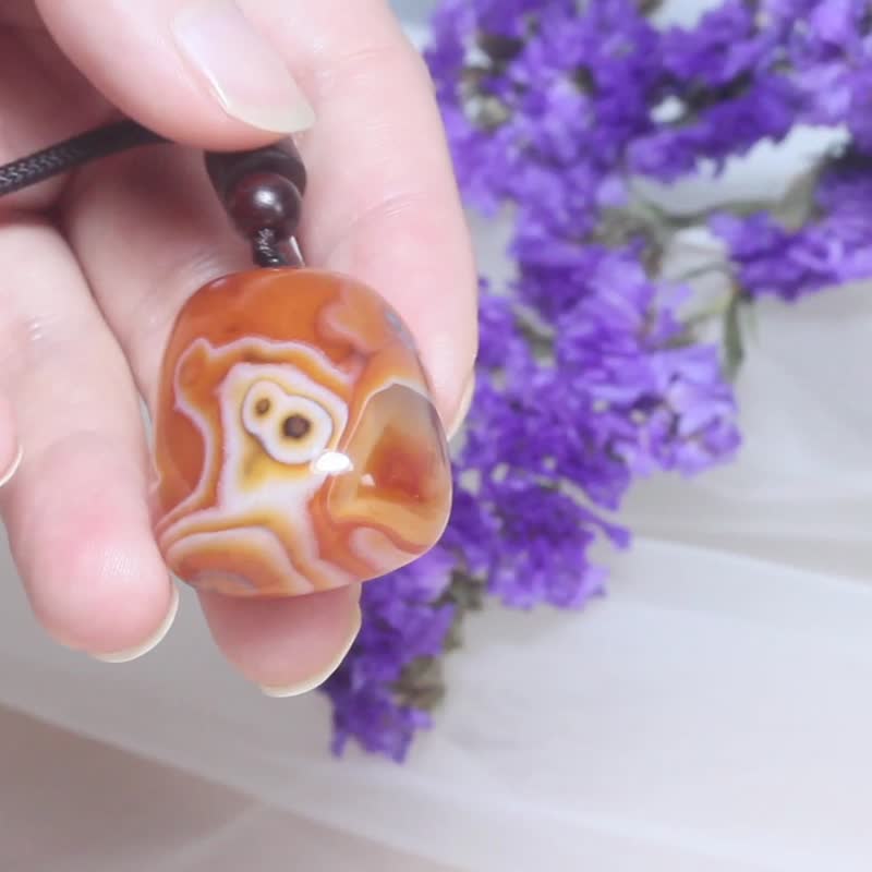 玛瑙原石项链/缠丝玛瑙随形原石毛衣链 玉石玉器吊坠毛衣链 - 项链 - 玉石 多色