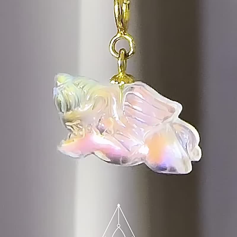 Carina accessories 透体高品多彩独角兽 - 项链 - 水晶 粉红色
