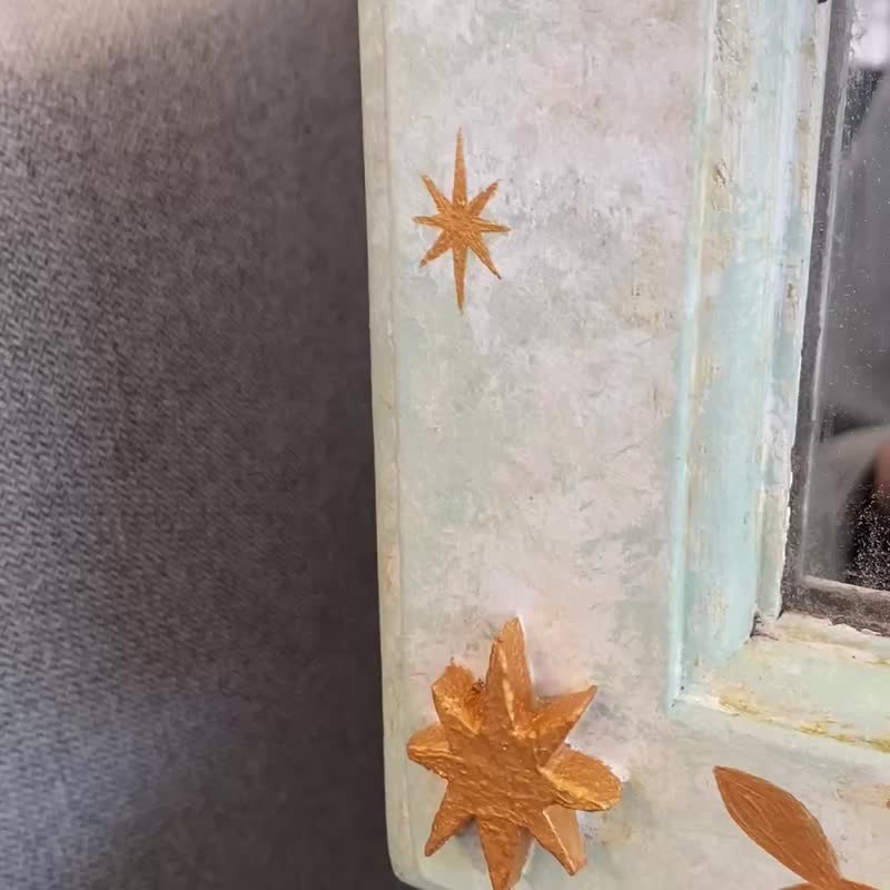 月纹魔镜/手绘艺术玄关镜/穿衣镜 - 其他家具 - 木头 多色