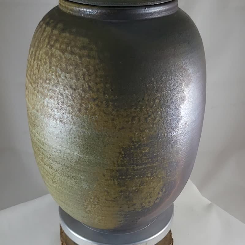 手拉胚重落灰流釉大茶仓 - 茶具/茶杯 - 陶 咖啡色