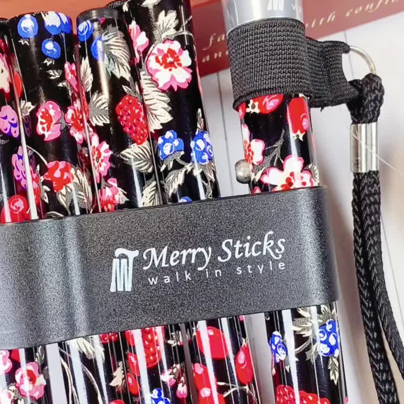 【长辈礼物首选】缤纷生活折叠手杖Premium - 莓果 - 其他 - 铝合金 黑色