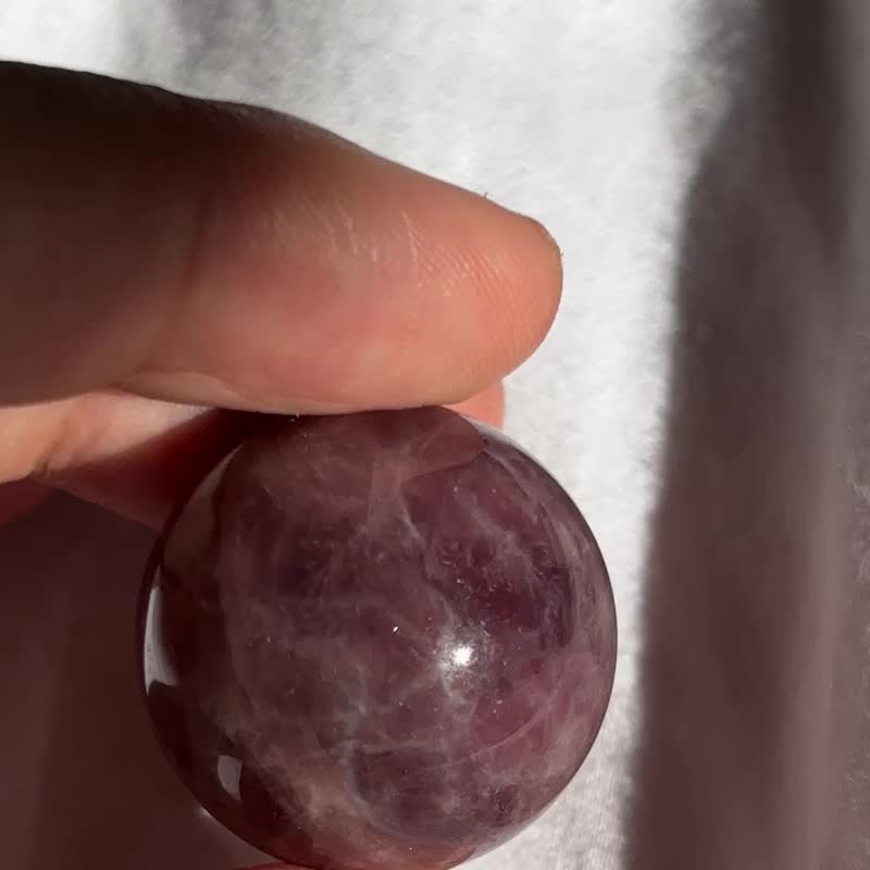 双六芒星 紫粉晶球 粉水晶 天然水晶 摆设 水晶原矿 原石 crystal - 摆饰 - 水晶 紫色