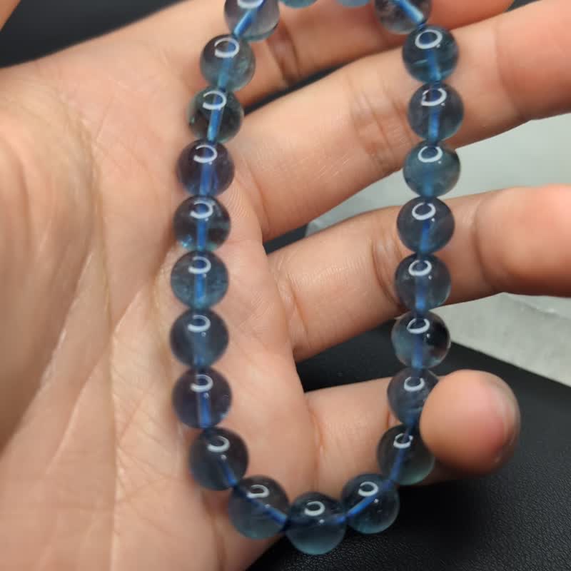 【订制品】蓝萤石 手串 手链 天然水晶 水晶手串 6-12mm 水晶手链 - 手链/手环 - 水晶 