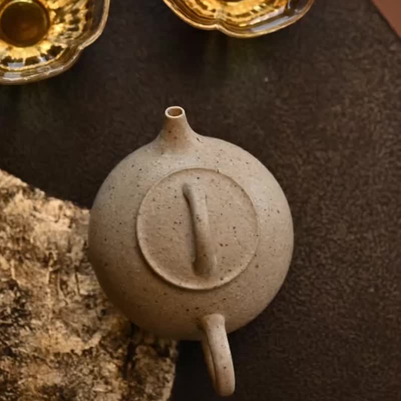 圆瓢 白玉段泥 宜兴原矿紫砂 小品壶慢生活泡茶壶紫砂壶茶具120cc - 茶具/茶杯 - 陶 白色