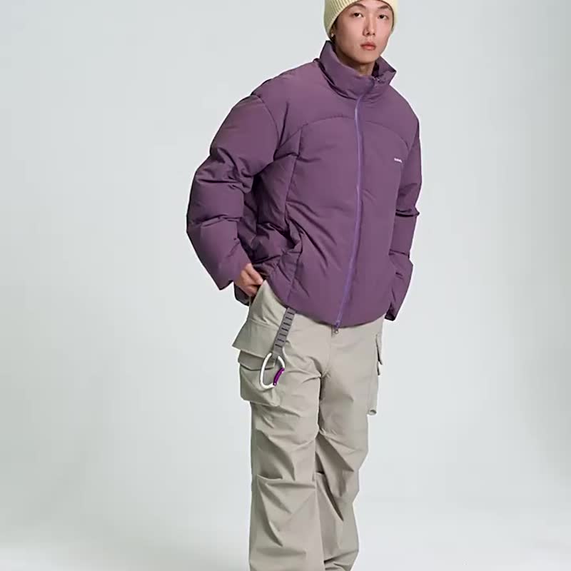 ENshadower隐蔽者线迹结构分割羽绒服男基础款百搭轻薄冬季外套潮 - 男装外套 - 其他材质 紫色