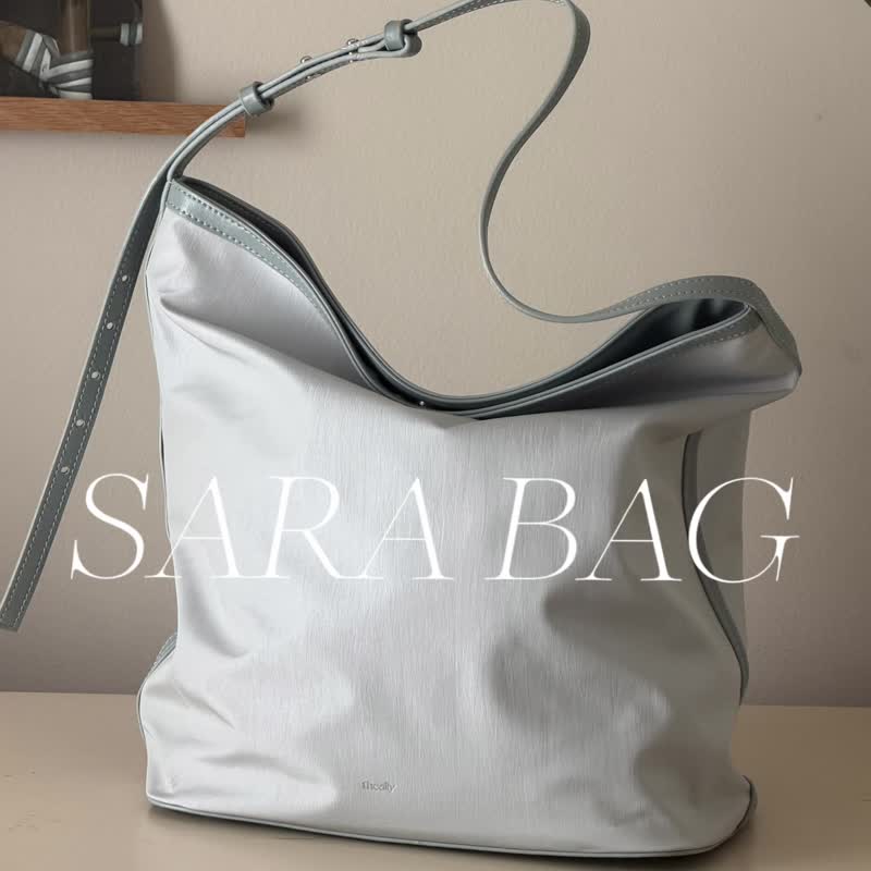 韩国 The Ally | Sera Bag 세라백 | 尼龙水桶包 | 附小收纳包 - 束口袋双肩包 - 尼龙 卡其色