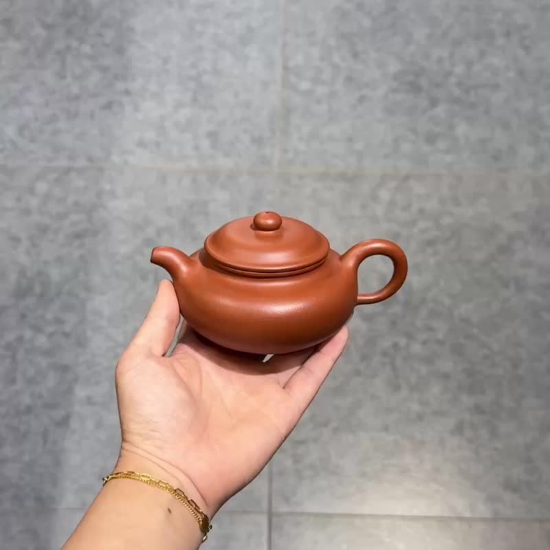 仿古全手工董文武徒弟董苒作品容量210cc原矿小红泥 - 茶具/茶杯 - 陶 