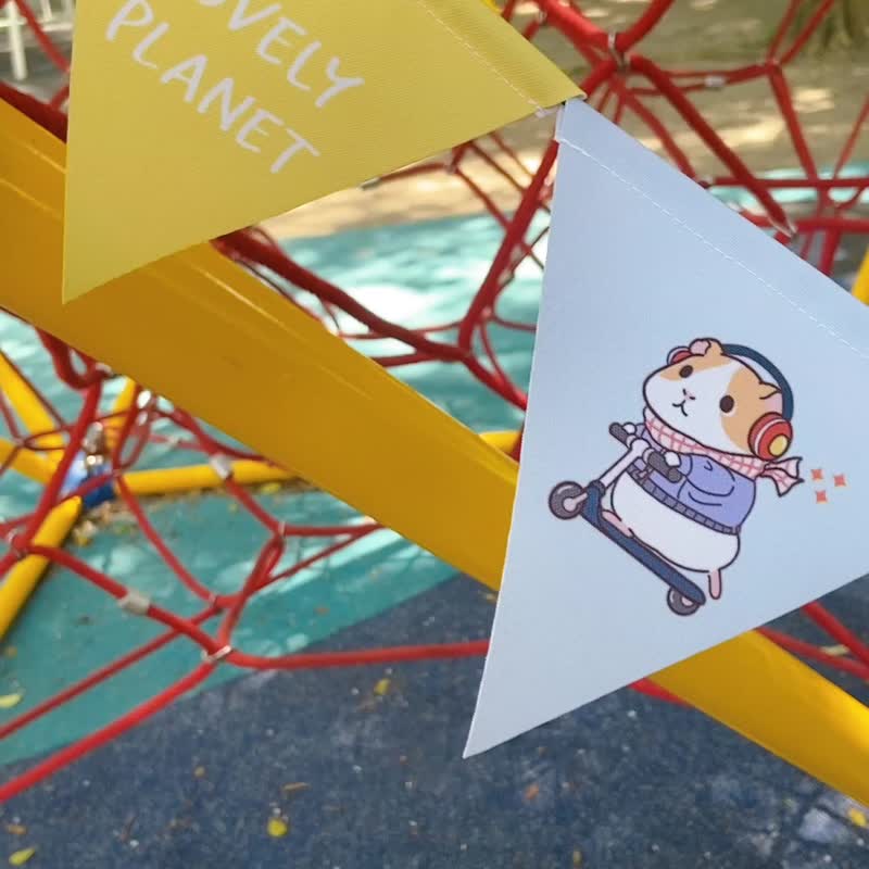 好可爱凹逗小动物露营派对挂旗 Camping Pennant Flags - 海报/装饰画/版画 - 其他人造纤维 多色