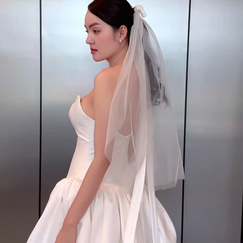 Bella Bow Veil (现货供应) - 发饰 - 聚酯纤维 白色