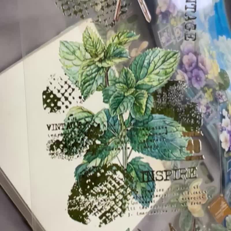 00080薄荷清韻Mint Elegance - 纸胶带 - 塑料 多色