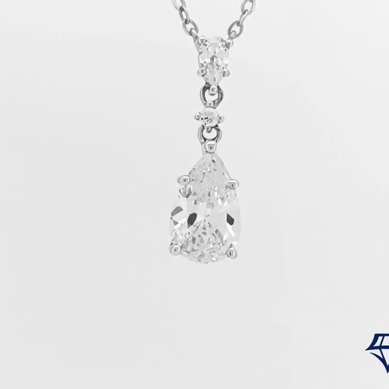 莫桑石 莫桑钻 3-5克拉水滴钻项链 台北门市 定制化订制白金 - 项链 - 其他材质 