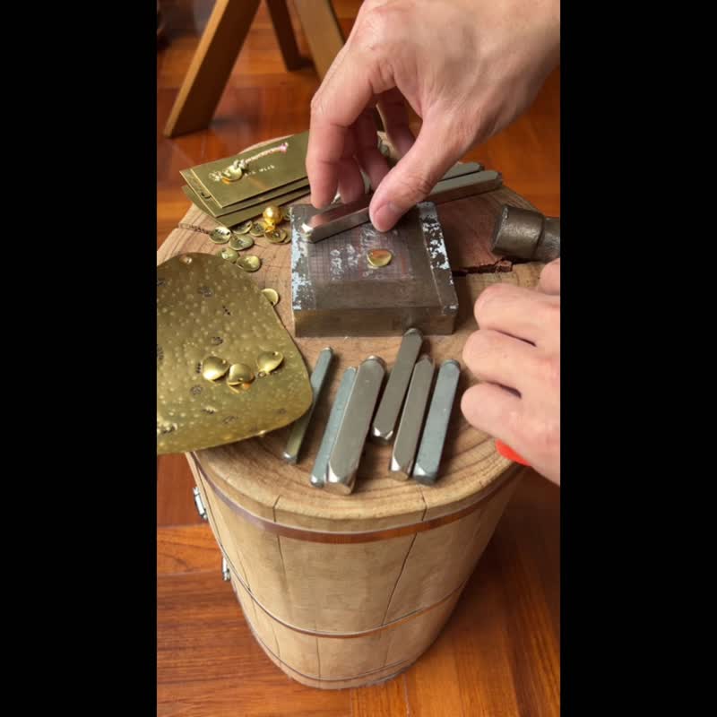 情人节手工黄铜书签客制化刻字手帐 - 书签 - 铜/黄铜 