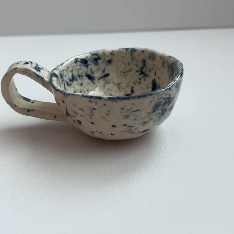 青花絮之2  咖啡杯60ml  9.8 x7.3x H3.9cm - 咖啡杯/马克杯 - 陶 