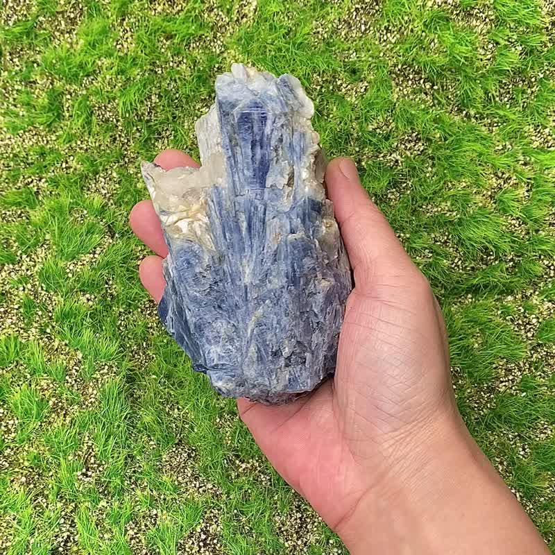 手串充电站-天然原矿梦幻蓝晶石共生白水晶及云母 消磁手链养水晶 - 其他 - 水晶 多色
