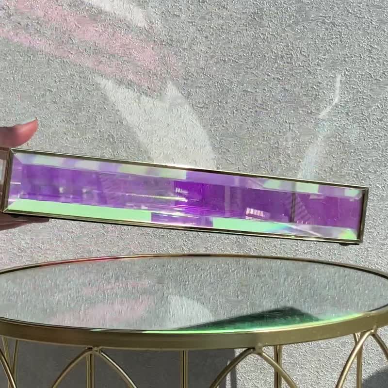 圣诞礼物极光/欧若拉玻璃托盘 蜡烛 香水 收纳 - 香薰/精油/线香 - 玻璃 多色