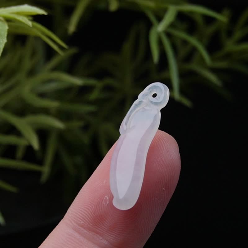 【福如东海】冰种翡翠福瓜 | 裸石 | 天然缅甸玉翡翠A货 | 送礼 - 吊饰 - 玉石 透明