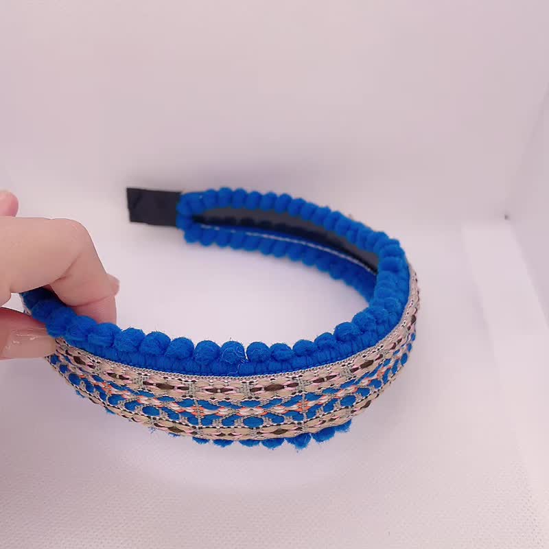 手工塑形减压发箍织带-F - 发带/发箍 - 绣线 