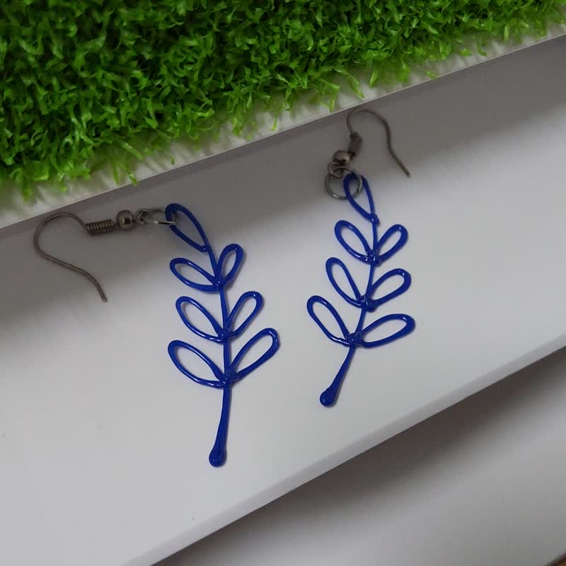 飘逸的叶子 - 耳环/耳夹 - 环保材料 多色