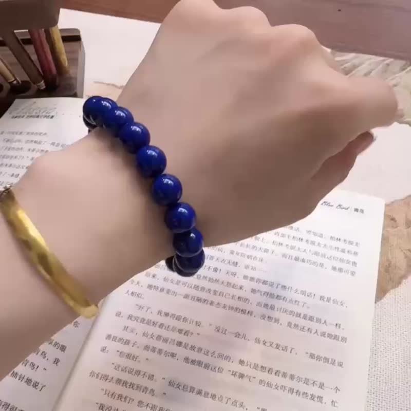天然青金石手串帝王蓝时尚手链礼盒装 - 手链/手环 - 水晶 蓝色