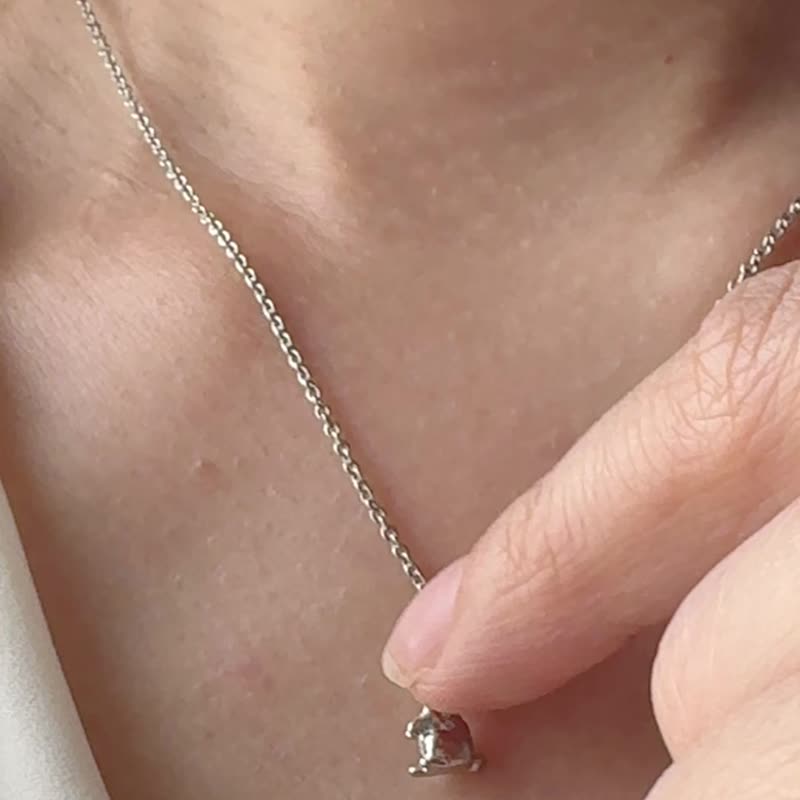 爱丽丝兔子项链  | 童话疗愈饰品 生日礼物女生 (可选金银色) - 项链 - 其他金属 银色