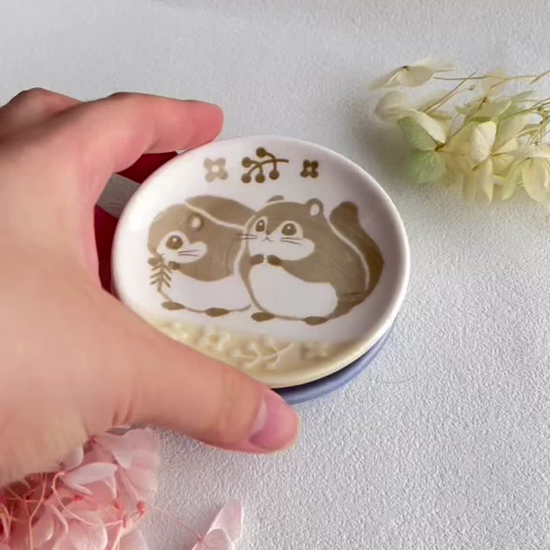 可爱的鼠鼠陶瓷餐碗碟 - 碗 - 陶 