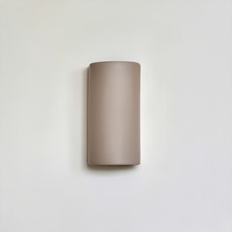 手工米色陶瓷壁灯 - 适合现代室内装饰的手工陶土灯具 - 灯具/灯饰 - 粘土 卡其色