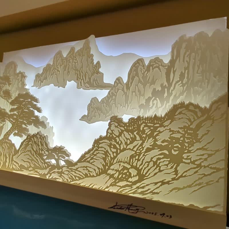 中国山水画 - 纸雕灯 - 木工/竹艺/纸艺 - 纸 白色