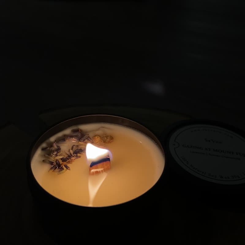 限定版旅行蜡烛-草本调礼盒 附小卡片 / 眺望富士山的你 宠物友善 - 蜡烛/烛台 - 其他金属 黑色